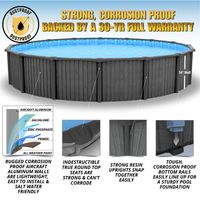 Cool Pool 54” Deep Above Ground Aluminum Wall Pool Package