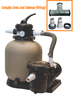 Replacement Intex and Coleman Pool Sand Filter System with 1 HP 2 Speed Pump