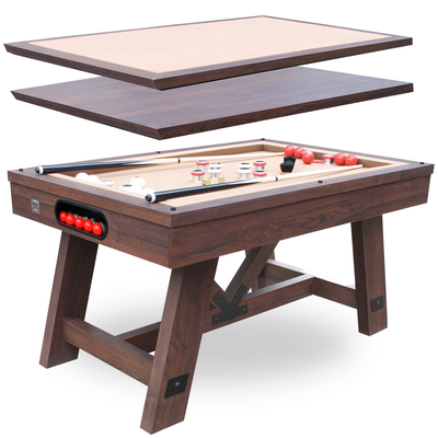Baddah Bing 54" Espresso Bumper Pool Table With Top