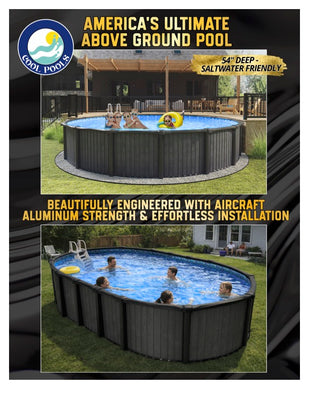 Cool Pool 54” Deep Above Ground Round Pool Package