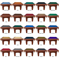 St. Lawrence 8' Slate Pool Table w/ Leather Drop Pockets