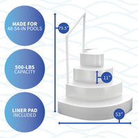 Blue Wave Wedding Cake In Pool Step to Deck System