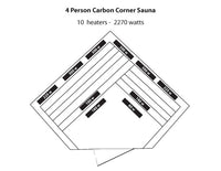 Whistler 4 Person Cedar Corner Infrared Sauna with 10 Carbon Heaters