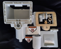 HII Gray Through-Wall Skimmer & Return with Vac Port