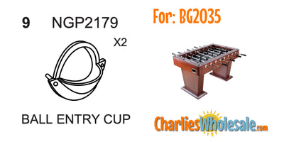 Replacement Part 2 (TWO) NGP2179 Ball Entry Cup
