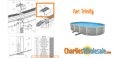 Replacement Part NBP1311 Trinity Side Seat Cover for Oval Pool