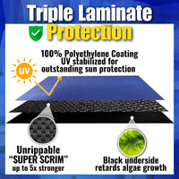 Unrippable Above Ground Swimming Pool Tarp Winter Cover Round or Oval