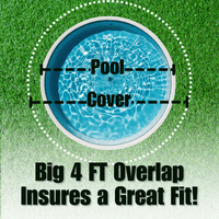 Unrippable Above Ground Swimming Pool Tarp Winter Cover Round or Oval