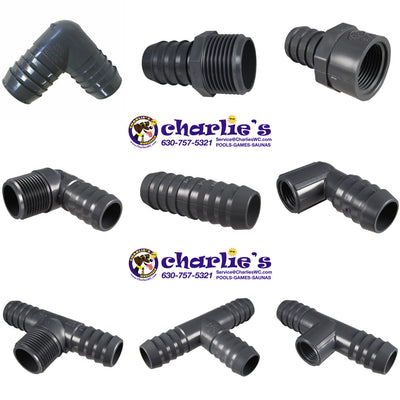 Spears Schedule 40 Gray PVC Pool Plumbing Tube Fittings Tee / Ell / Coupling