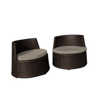 Oasis 3 Piece Outdoor Wicker Chat Set - Table and 2 Chairs