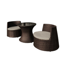 Oasis 3 Piece Outdoor Wicker Chat Set - Table and 2 Chairs