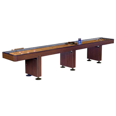 Challenger 14' Deluxe Pub Style Shuffleboard Table - Walnut Finish