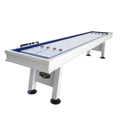 Crestline 12' Indoor / Outdoor Aluminum Shuffleboard Table - White