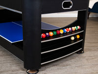 Triple Threat 6' 3-in-1 Combo Game Table w/ Billiards, Ping Pong and Air Hockey