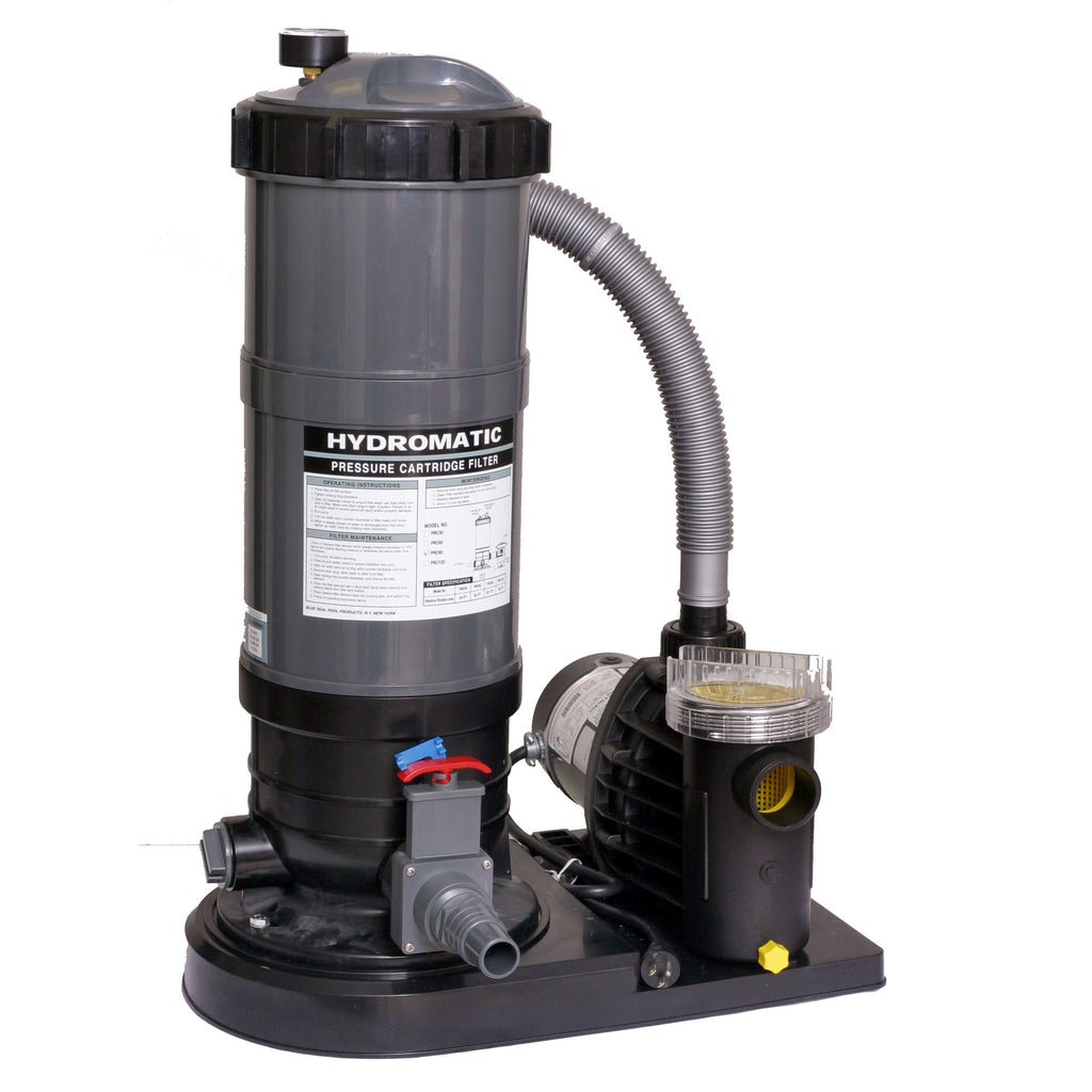 Hydro 90 Sq Ft Cartridge Filter System w/ 1 HP Pump for Above Ground Pool