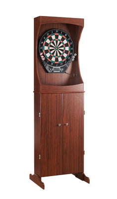 Outlaw Dart Board Cabinet with Official Electronic Scoring Soft Tip Darts Game