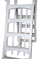 Vinyl Works White Above Ground A-Frame Resin Slide-Lock Pool Step Ladder