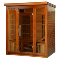 Cedar Elite 3-4 Person Premium Infrared Sauna Room with 9 Carbon Heaters
