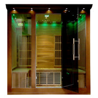 Cedar Elite 3-4 Person Premium Infrared Sauna Room with 9 Carbon Heaters