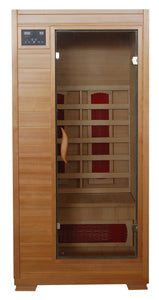 Buena Vista 1 Person FAR Infrared Sauna Room Ceramic Heaters Hemlock Wood