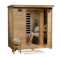 Monticello 4 Person Hemlock Infrared Sauna with 9 Carbon Heaters