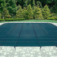GLI Secur-A-Pool Swimming Pool Mesh Rectangle Safety Cover with Security Anchors