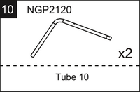 Replacement Part 2 (TWO) NGP2120 Tube 10 (Pair)
