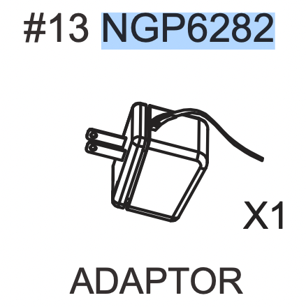 Replacement Part NGP6282 Wiring Adapter