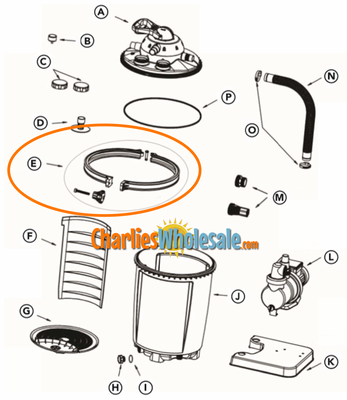 Replacement Part K00142 NEP2305 Tank/Lid Locking Ring Kit