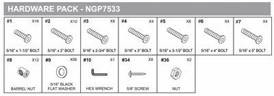 Replacement Part NGP7533 Hardware Pack