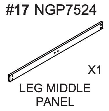 Replacement Part NGP7524 Leg Middle Panel