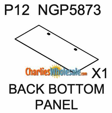 Replacement Part NGP5873 Back Bottom Panel