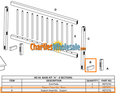 Replacement Part NEP2702	Assembly Support