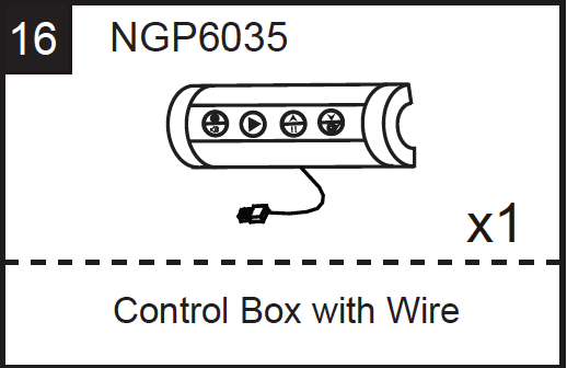 Replacement Part NGP6035 Control Box with Wire
