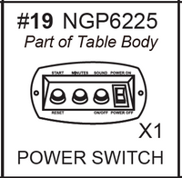 Replacement Part NGP6225 Power Switch