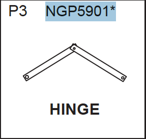 Replacement Part NGP5901 Hinge