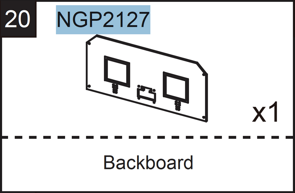 Replacement Part NGP2127 Backboard
