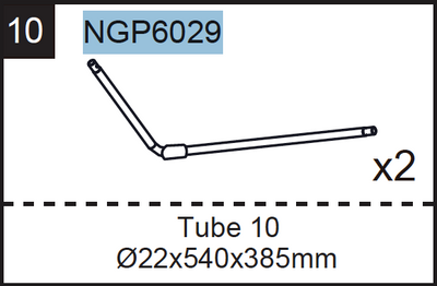 Replacement Part NGP6029 Tube 10 Set of 2