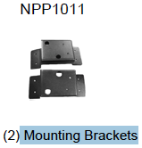 Replacement Part NPP1011: NPP1011L and NPP1011R Left and Right Mounting Brackets