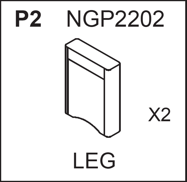 Replacement Part NGP2202 - Leg (Pair)
