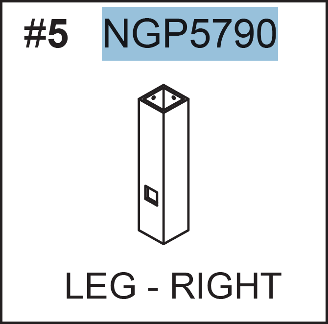 Replacement Part NGP5790 LEG-RIGHT