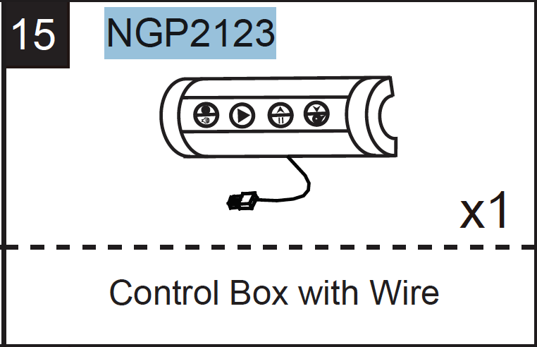 Replacement Part NGP2123 Control Box with Wire