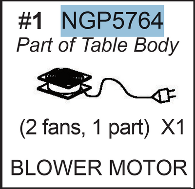 Replacement Part NGP5764 Blower Motor Set of 2