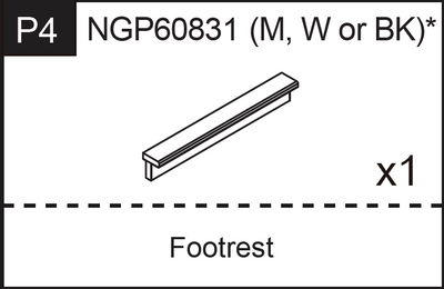 Replacement Part NGP60831 Footrest