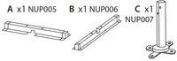Replacement Part NUP005 NUP006 and NUP007 Cross Sections and Base Support