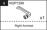 Replacement Part NGP7286 Right Armrest