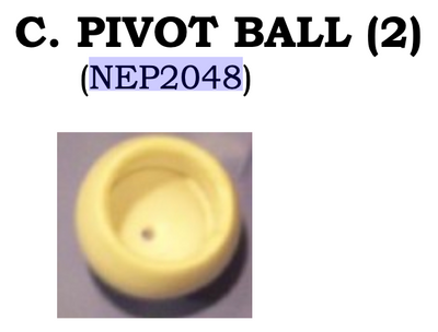 Replacement Part NEP2048 Pivot Ball (Pair of 2) BS STPBALL