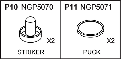 Replacement Part NGP5070 and NGP5071 Set of 2 Pucks and Strikers