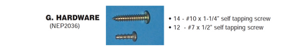 Replacement Part NEP2036 Hardware