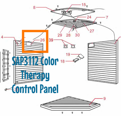 Replacement Part SAP3112 Color Therapy Control Panel